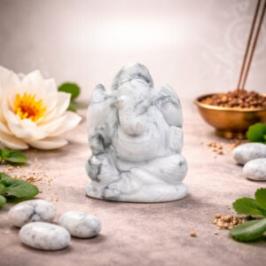 White Howlite Ganesha