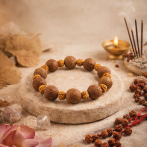 Bodhi Bead & Small Rudraksha Bracelet