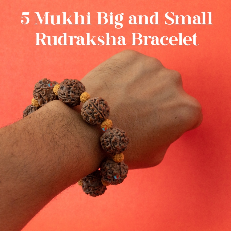 5 Mukhi Rudraksha and Amethyst Bracelet for Crown Chakra to Promotes  spiritual faith by naturally developing a sense of gratitude - Engineered  to Heal²