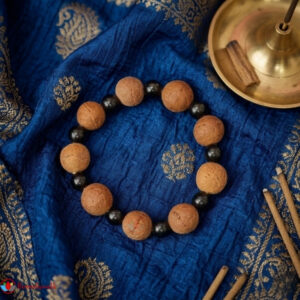 Black Tourmaline & Bodhi Bead Bracelet