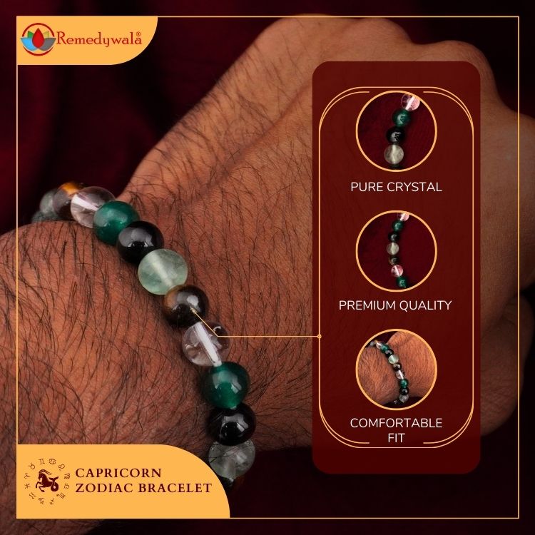 Leo Zodiac Bracelet (सिंह राशि) – Gemstone Galaxy