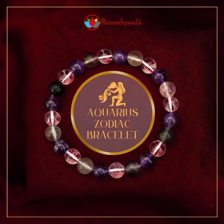 Buy Aquarius Zodiac Crystal Bracelet, Astrology Jewelry, Aquarius Beaded  Gemstone Bracelet, Aquarius Gifts, Hororscope Gemstone Bracelet Online in  India - Etsy