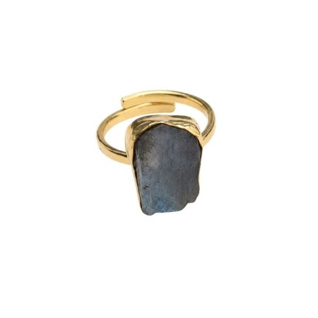 Labradorite Rough Stone Ring