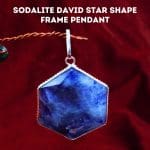 Sodalite David Star Shape Frame Pendant