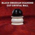 Black Obsidian Diamond Cut Sphere Ball