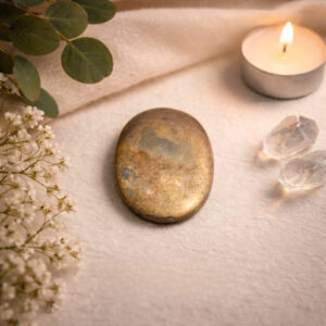 Golden Pyrite Thumb Coin