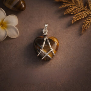 Tiger Eye Small Heart Pendant
