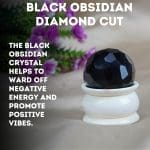 Black Obsidian Diamond Cut Sphere Ball
