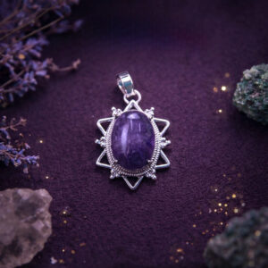 Amethyst Star Frame Pendant