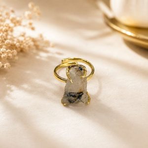 Rutile Raw Stone Ring