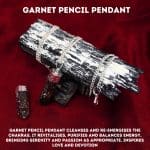 Garnet Pencil Pendant