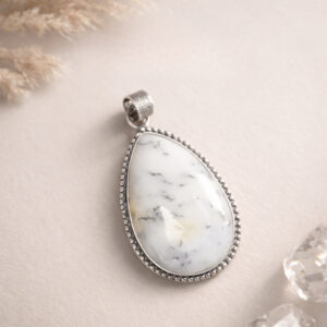 Dendritic Opal Oval Shape Pendant