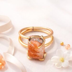 Carnelian Raw Stone Ring