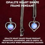 Opalite Heart Shape Frame Pendant