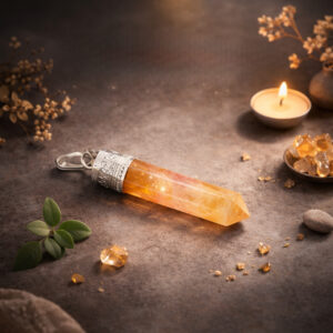 Citrine Pencil Pendant