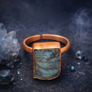 Labradorite Rough Stone Ring