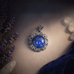 Lapis Lazuli Round Shape Royal Pendant