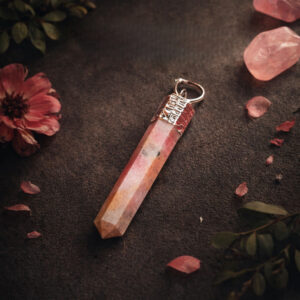 Rhodonite Pencil Pendant