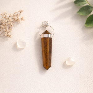 Tiger Eye Double Terminated Pendant