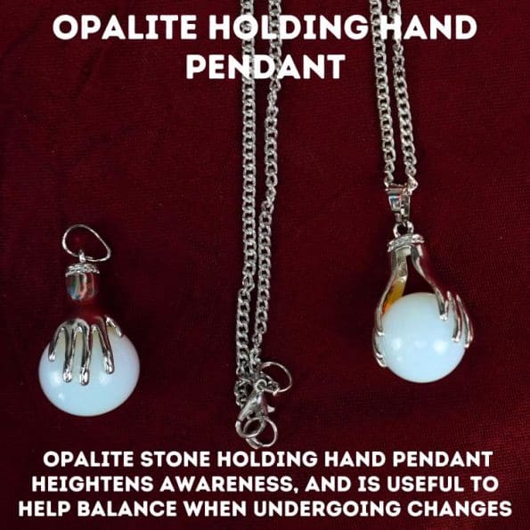 Opalite Holding Hand Pendant