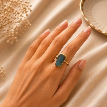 Labradorite Rough Stone Ring