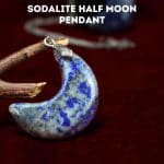 Sodalite Half Moon Pendant