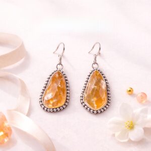 Citrine Raw Stone Earrings