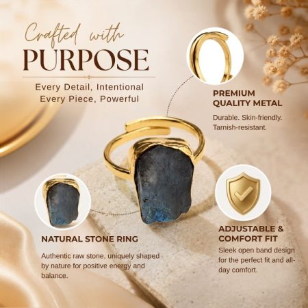 Labradorite Rough Stone Ring