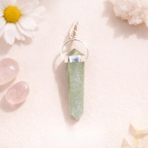 Green Aventurine Double Terminated Pendant