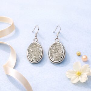 Golden Pyrite Raw Stone Earring