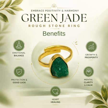 Green Jade Rough Stone Ring