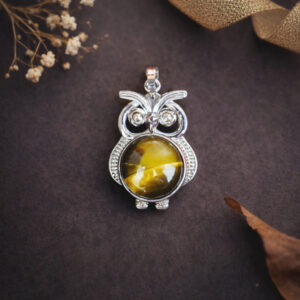 Tiger Eye Owl Pendant