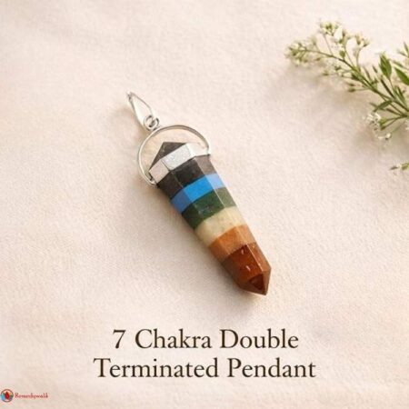 7 Chakra Double Terminated Pendant