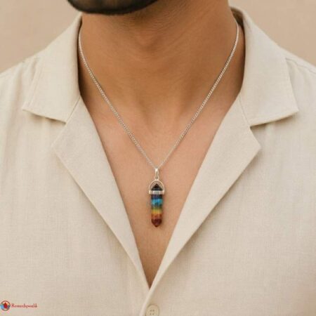 7 Chakra Double Terminated Pendant