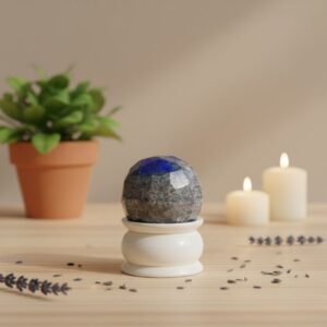 Lapis Lazuli Diamond Cut Sphere Ball