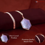 Amethyst David Star Shape Frame Pendant