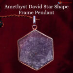 Amethyst David Star Shape Frame Pendant