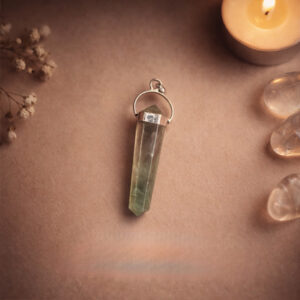 Green Fluorite Double Terminated Pendant