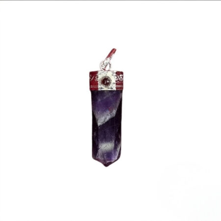 Amethyst Garnet Pencil Pendant