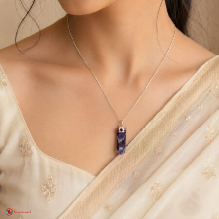 Amethyst Garnet Pencil Pendant