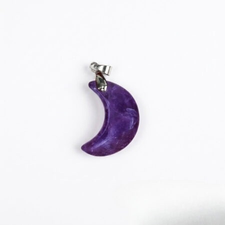 Amethyst Half Moon Pendant