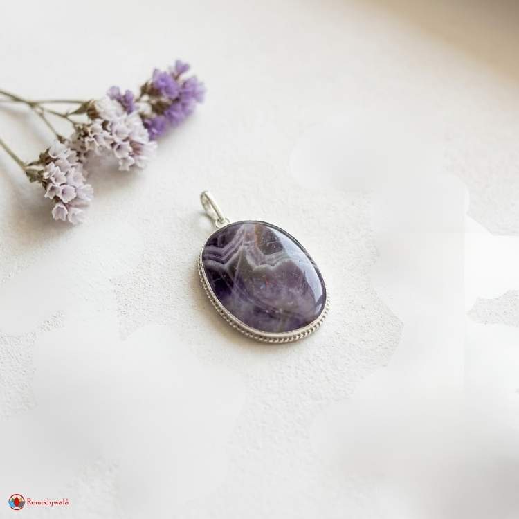 Amethyst Oval Shape Frame Pendant
