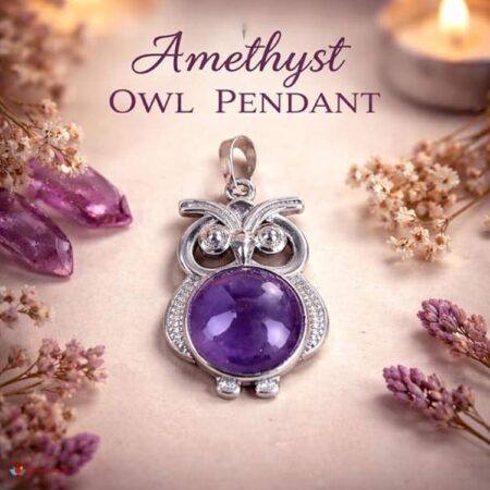 Amethyst Owl Pendant