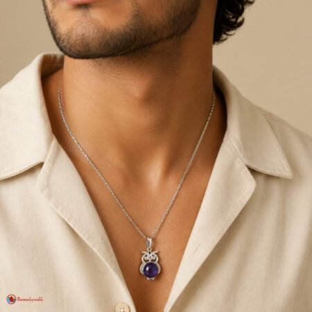 Amethyst Owl Pendant