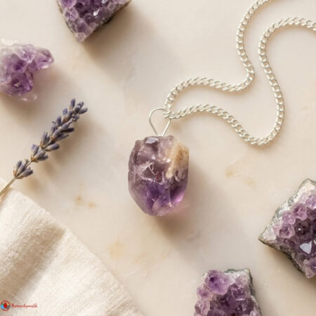 Amethyst Small Rough Stone Pendant