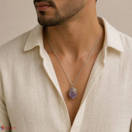 Amethyst Small Rough Stone Pendant