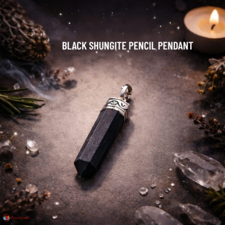 Black Shungite Pencil Pendant