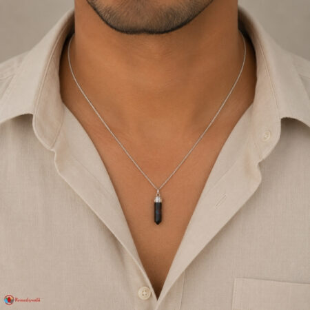 Black Shungite Pencil Pendant
