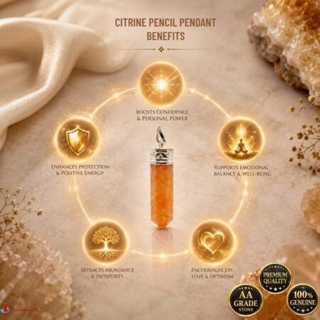 Citrine Pencil Pendant