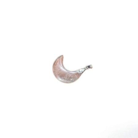 Clear Quartz Half Moon Pendant